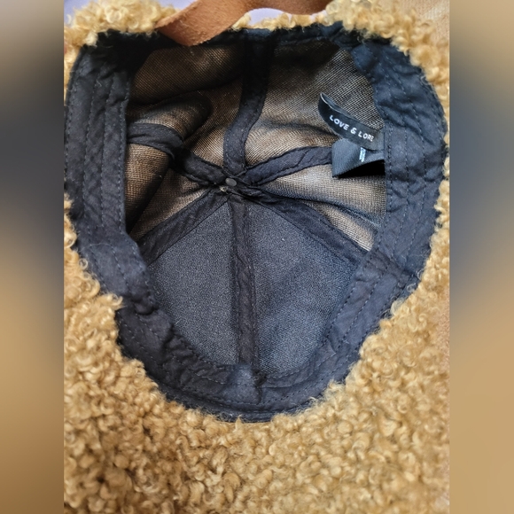 Love & Lore Cozy Tan Scarf With Teddy Bear Core Style Brown Hat and Mittens Set - Picture 4 of 16